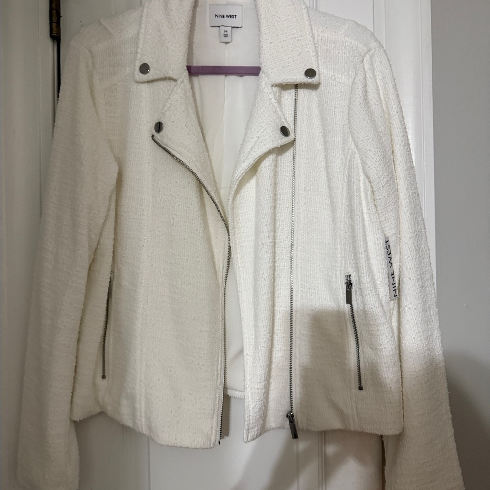 Nine West Women's Cream Textured Blazer
